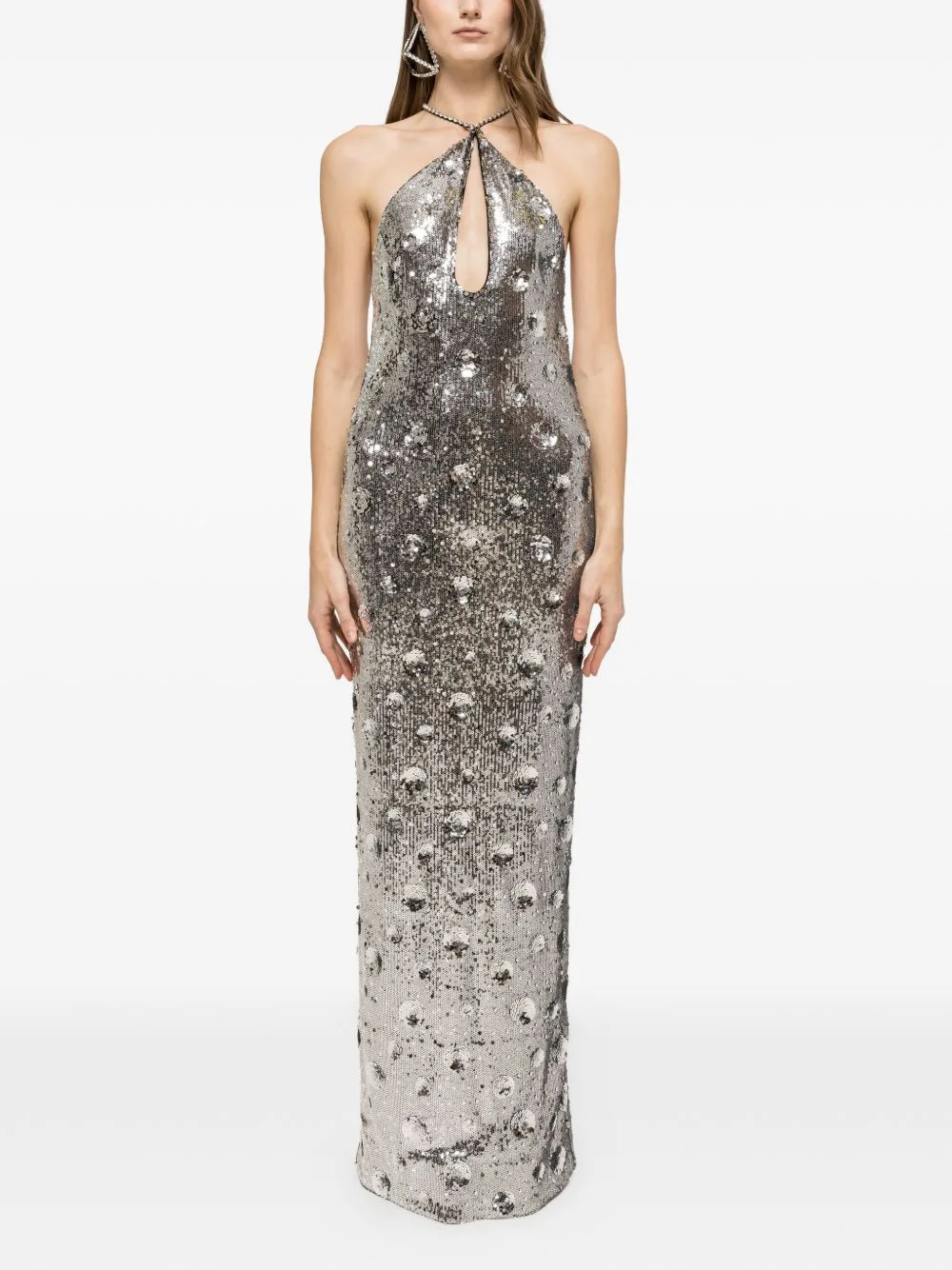 Sequined Open-Back Gown by NISSA