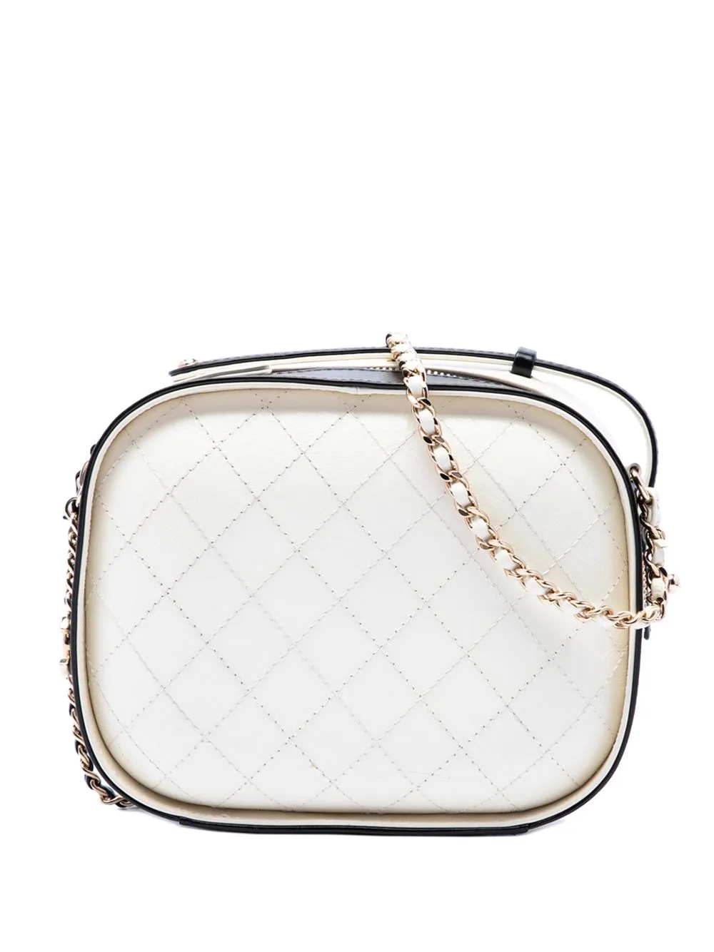 2019 Small CC Quilted Crumpled Calfskin Vanity Case Satchel by CHANEL Pre-Owned