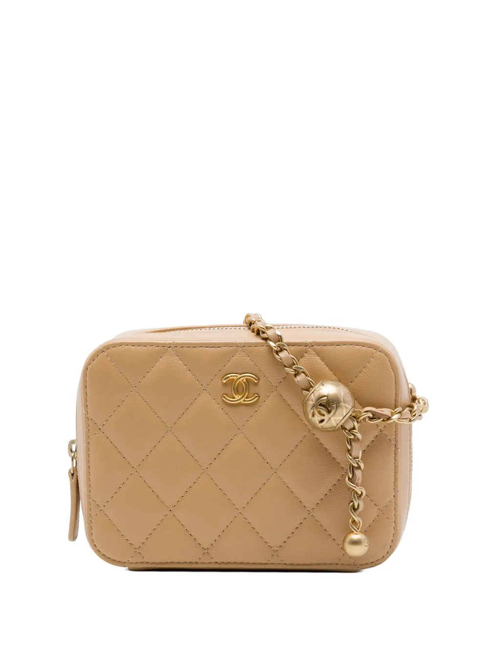 2021 CC Quilted Lambskin Pearl Crush Camera Bag Crossbody Bag by CHANEL Pre-Owned