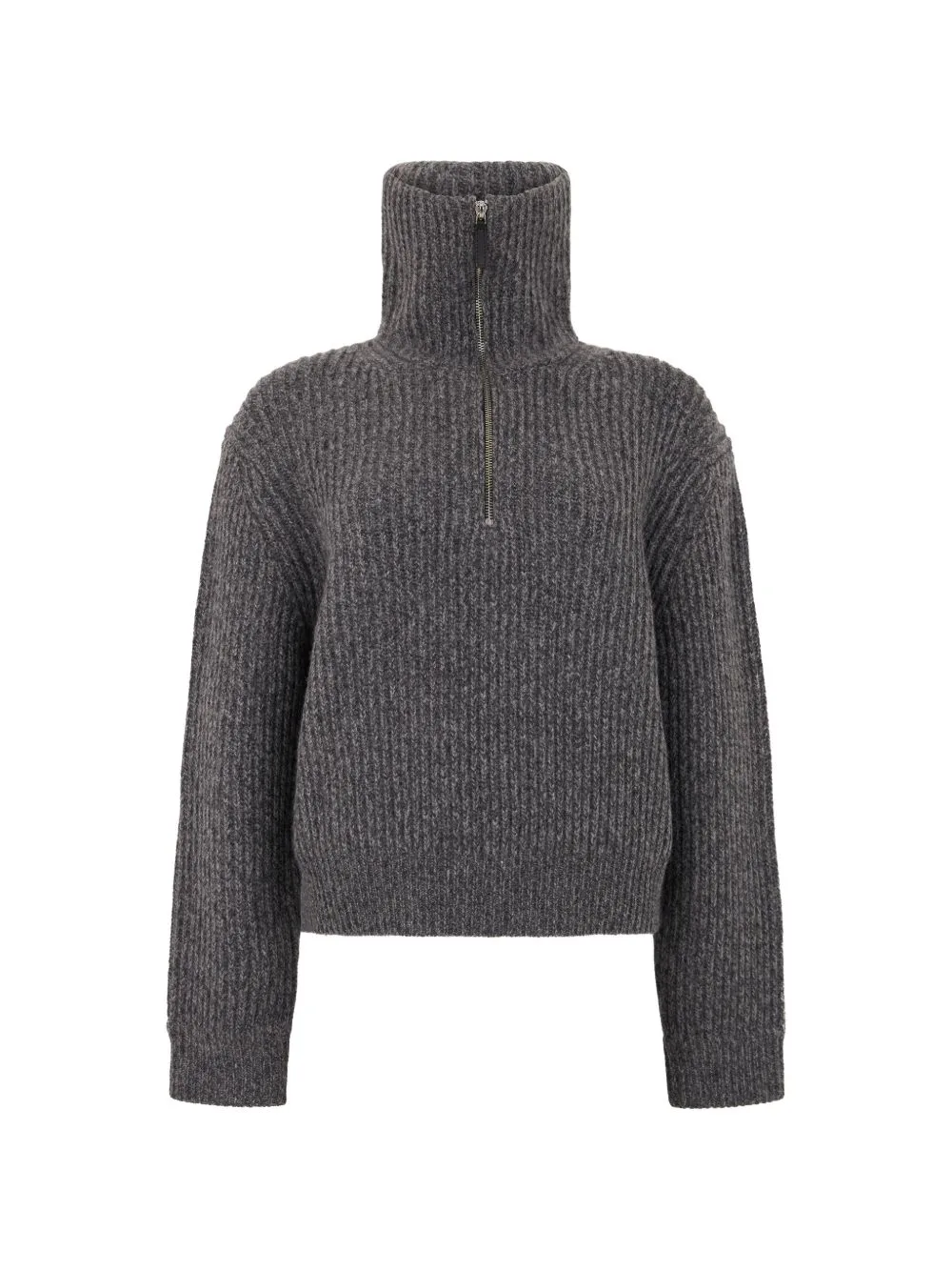 Ribbed-Knit Half-Zip Sweater by Vince