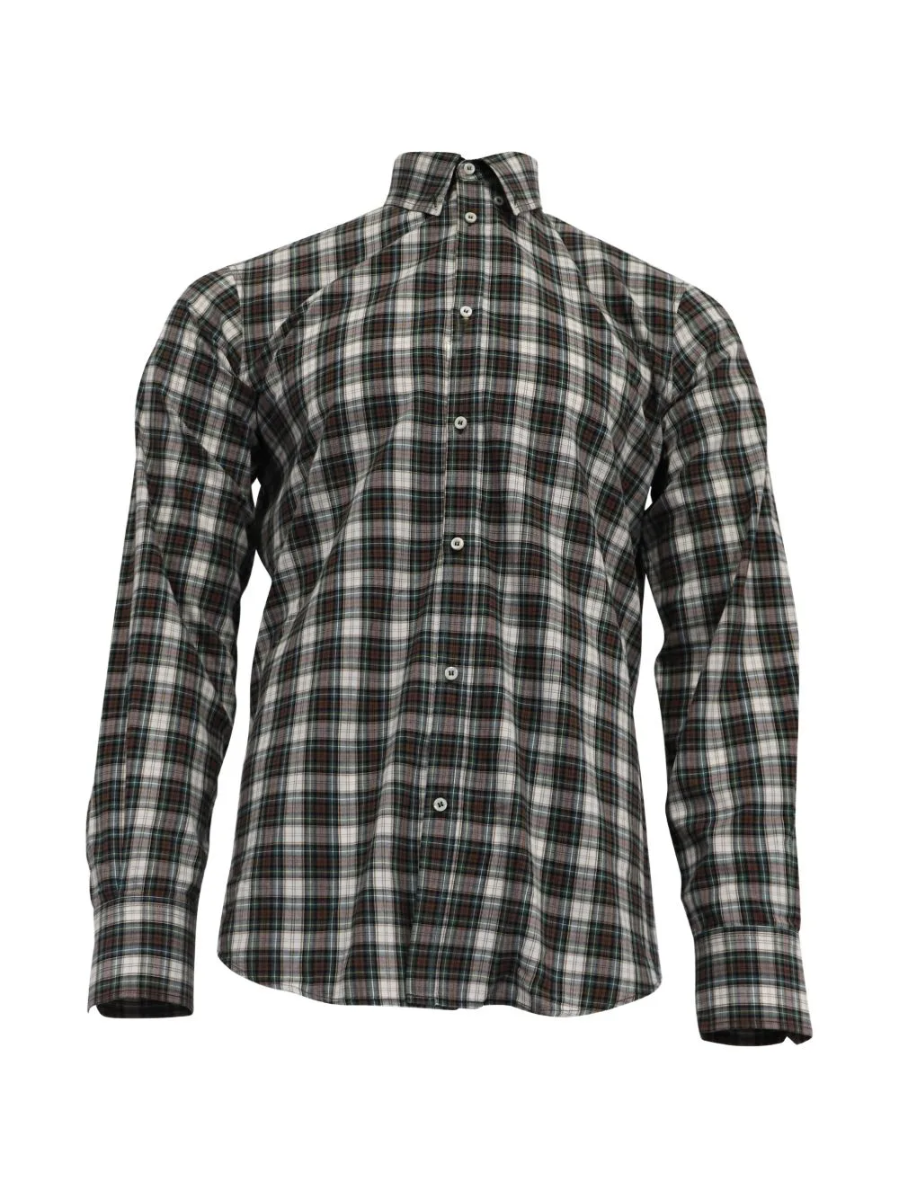 Plaid-Pattern Long-Sleeve Shirt by DSQUARED2