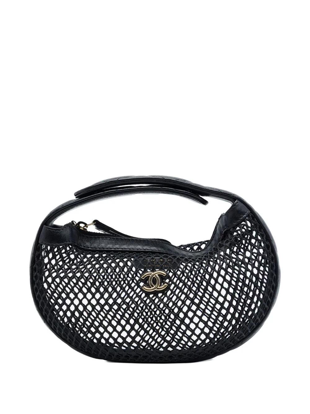2021-2026 Mini CC Mesh and Quilted Lambskin Hobo Pouch Handbag