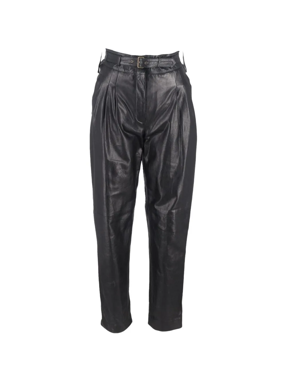 Belted Leather Trousers by Alberta Ferretti Vintage