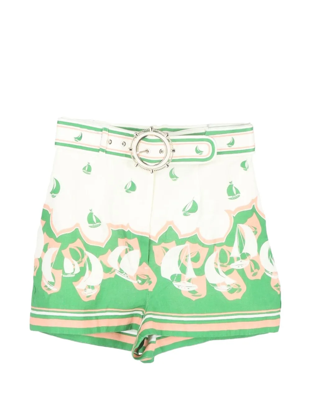 Printed Belted Shorts by ZIMMERMANN