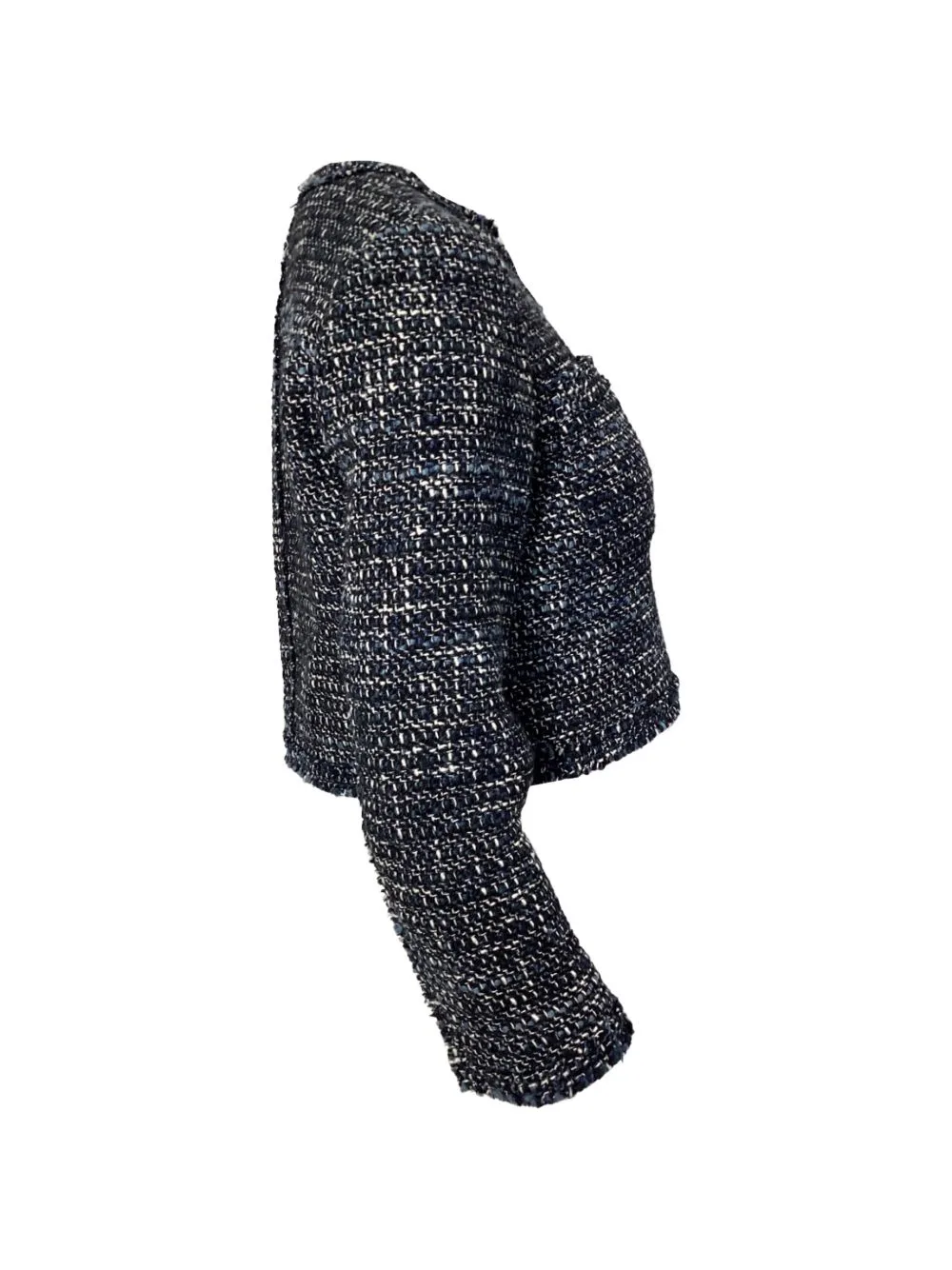 Tweed Collarless Jacket by Theory
