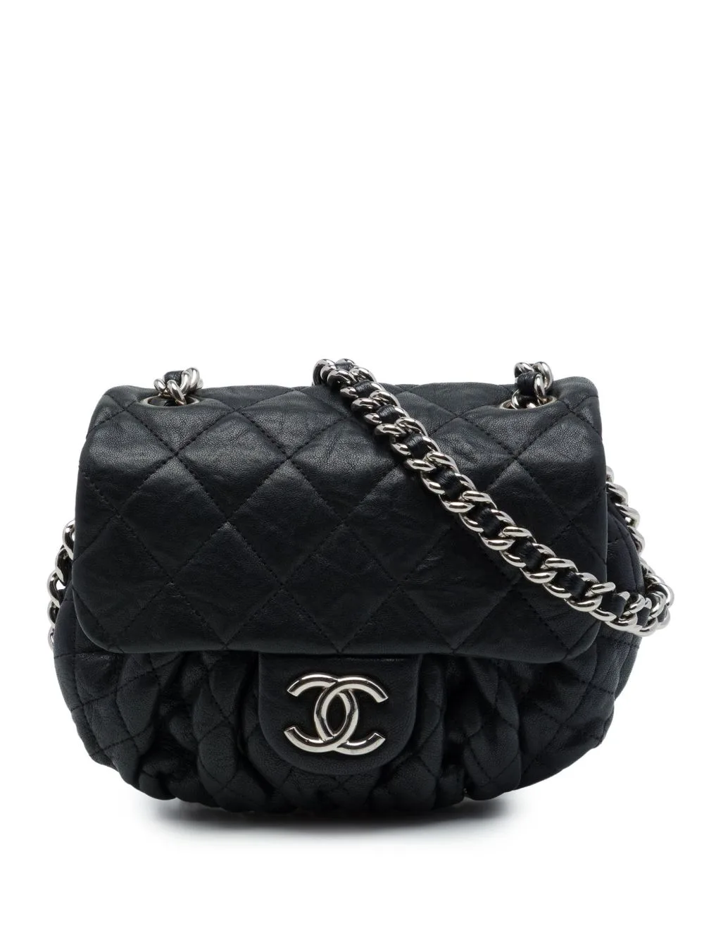 2013-2014 Mini Quilted Lambskin Chain Around Flap Crossbody Bag by CHANEL Pre-Owned
