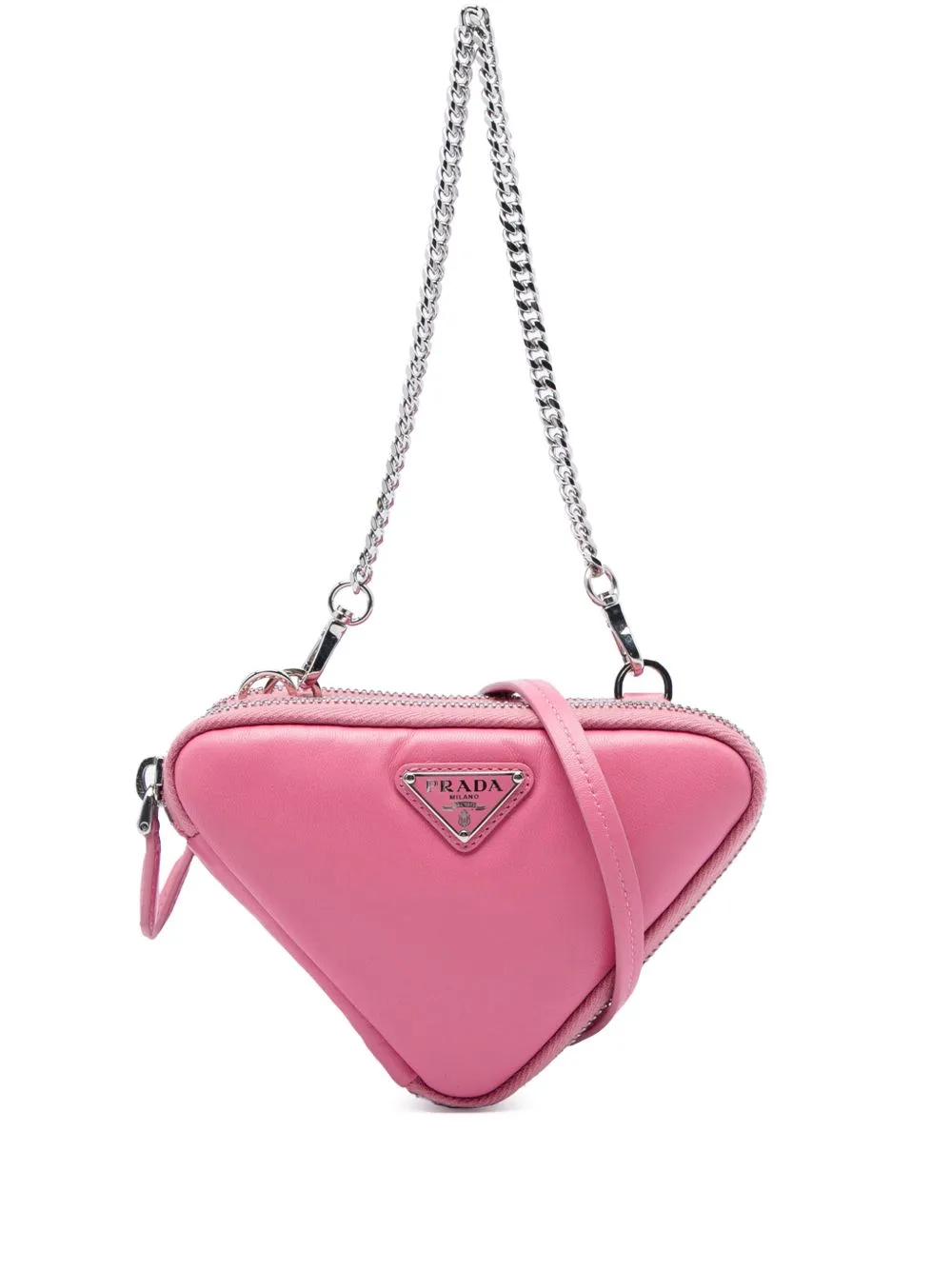 2013-2026 Mini Soft Nappa Triangle Pouch Satchel by Prada Pre-Owned