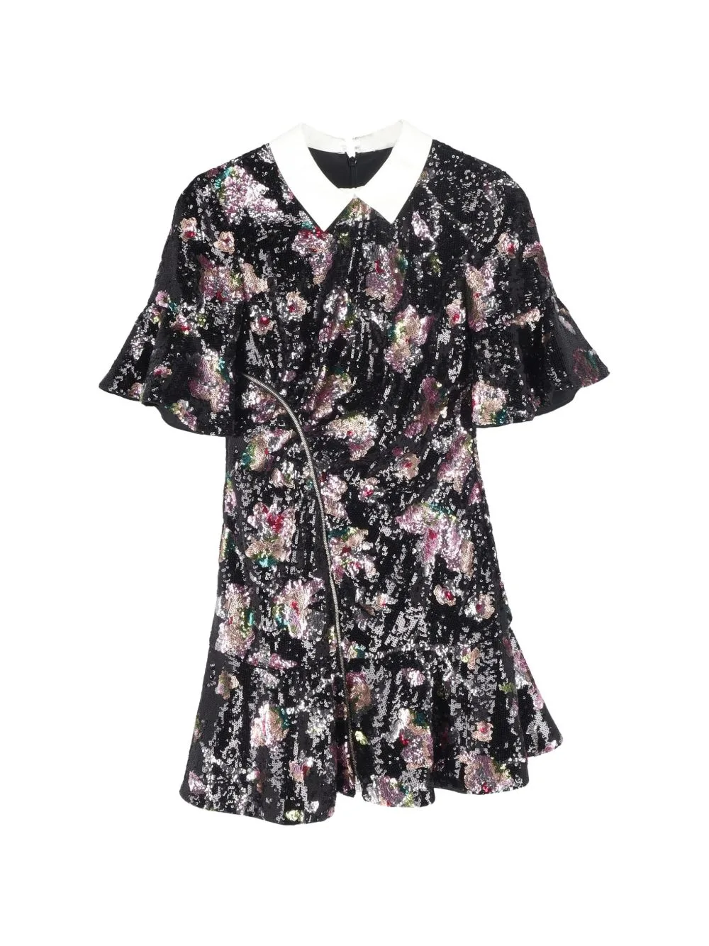 Floral Sequined Mini Dress by Self-Portrait