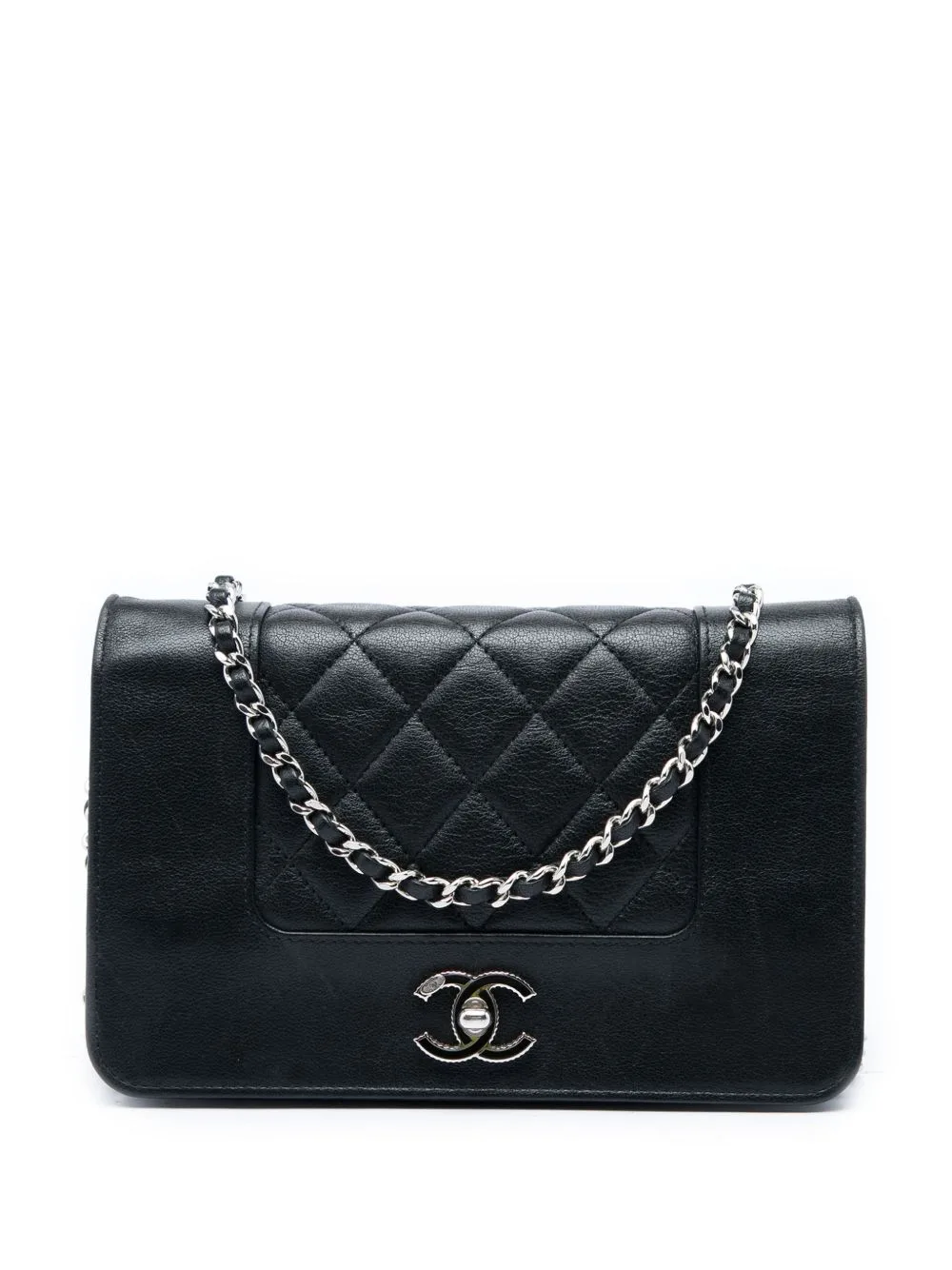 2016-2017 Quilted Sheepskin Mademoiselle Wallet on Chain Crossbody Bag by CHANEL Pre-Owned