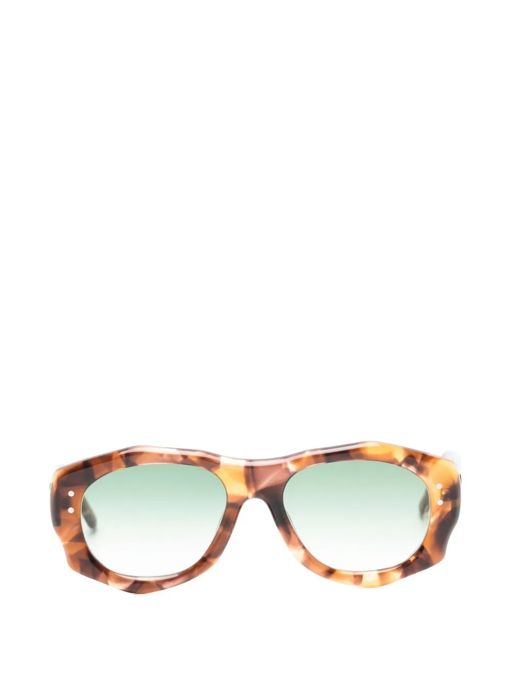 Peggy Round-Frame Sunglasses by Lesca