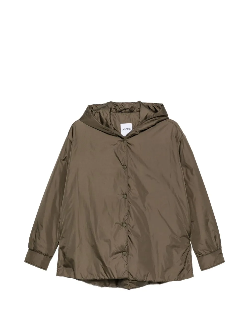Beth Hooded Press-Stud Jacket by ASPESI