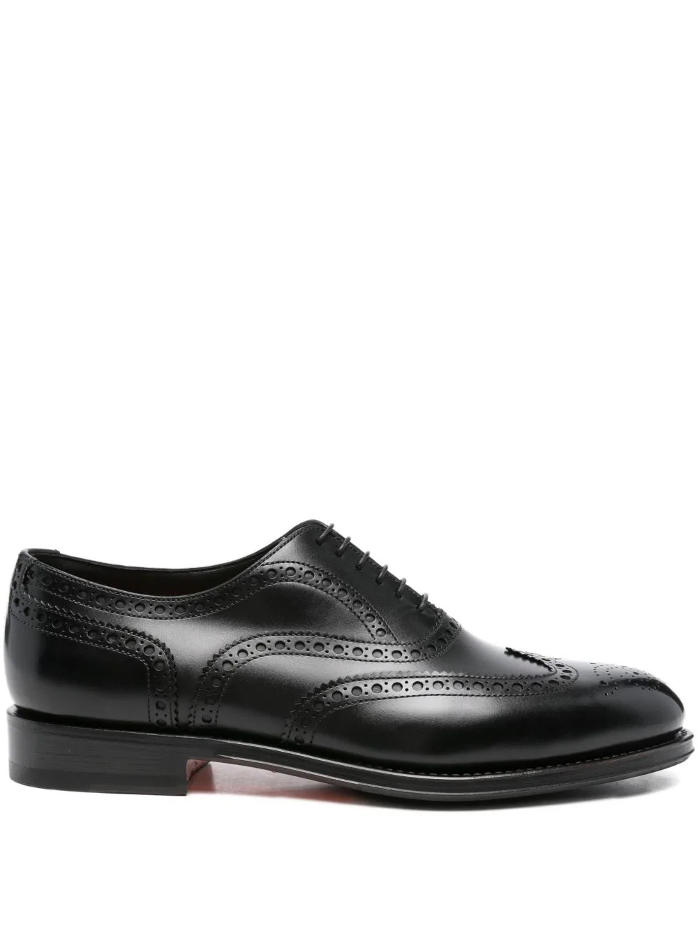 Perforated Leather Oxford Shoes by Santoni