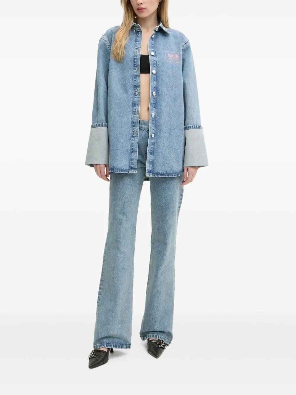 High-Waisted Flared Jeans by MOSCHINO JEANS