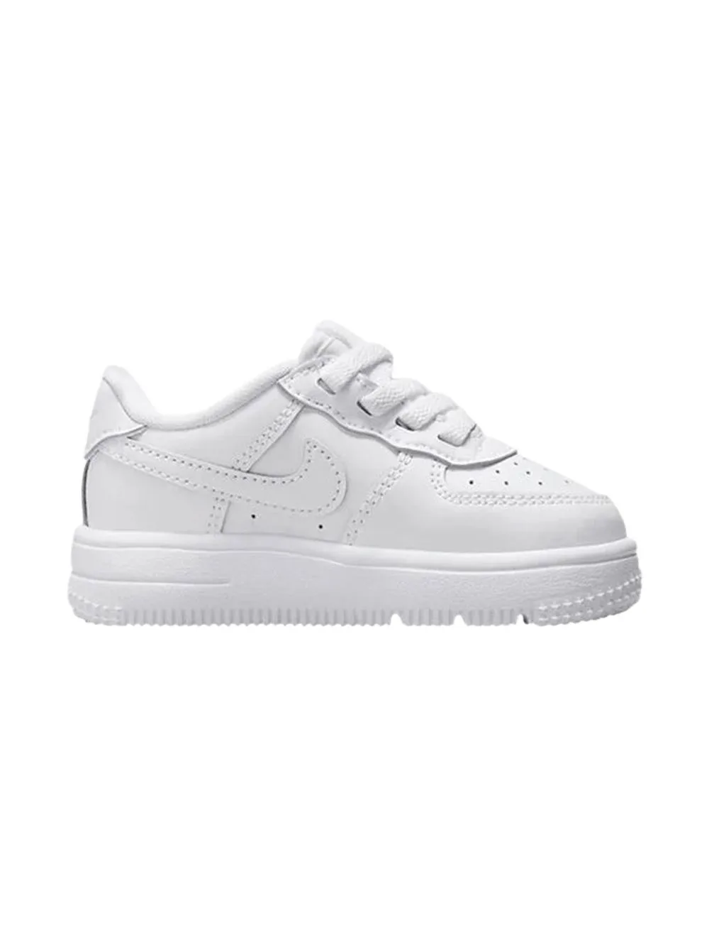 Force 1 Low EasyOn White/White/White Sneakers by Nike Kids