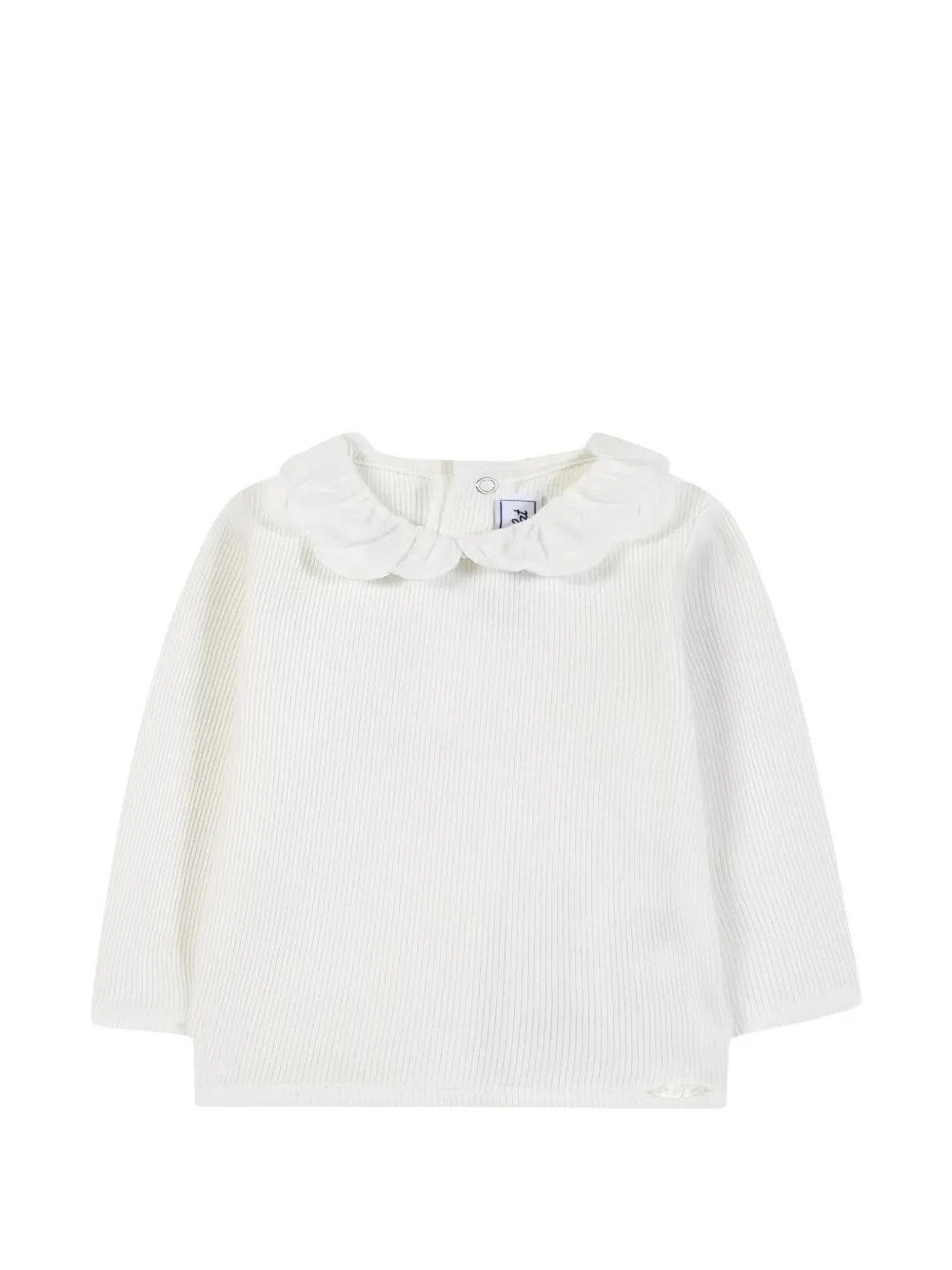 Ruffled-Collar Ribbed Sweater by Tartine Et Chocolat