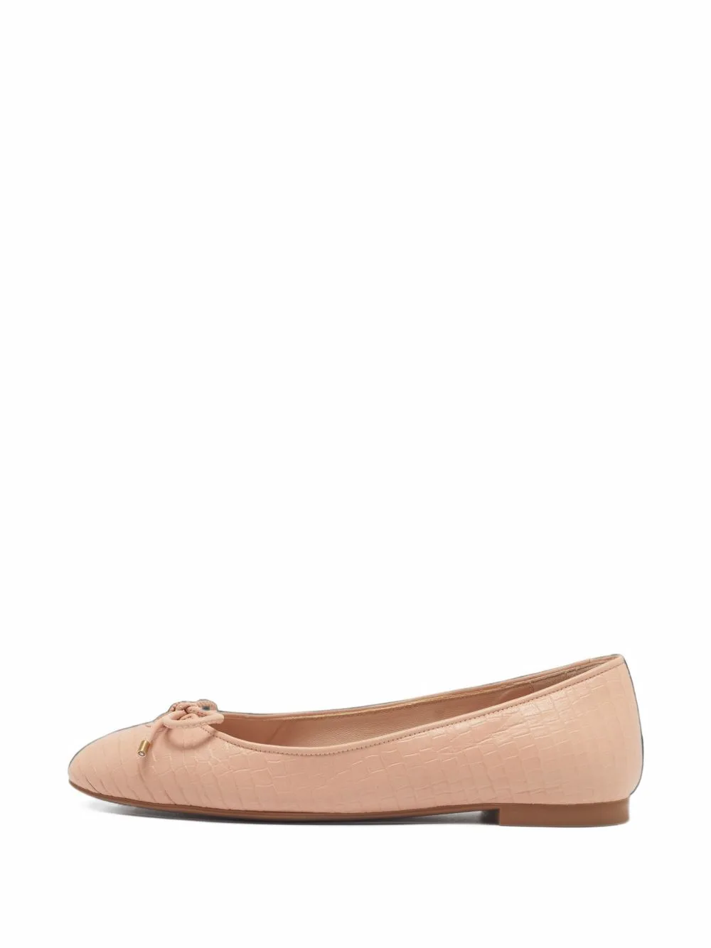 Crocodile-Embossed Ballet Flats by Stuart Weitzman