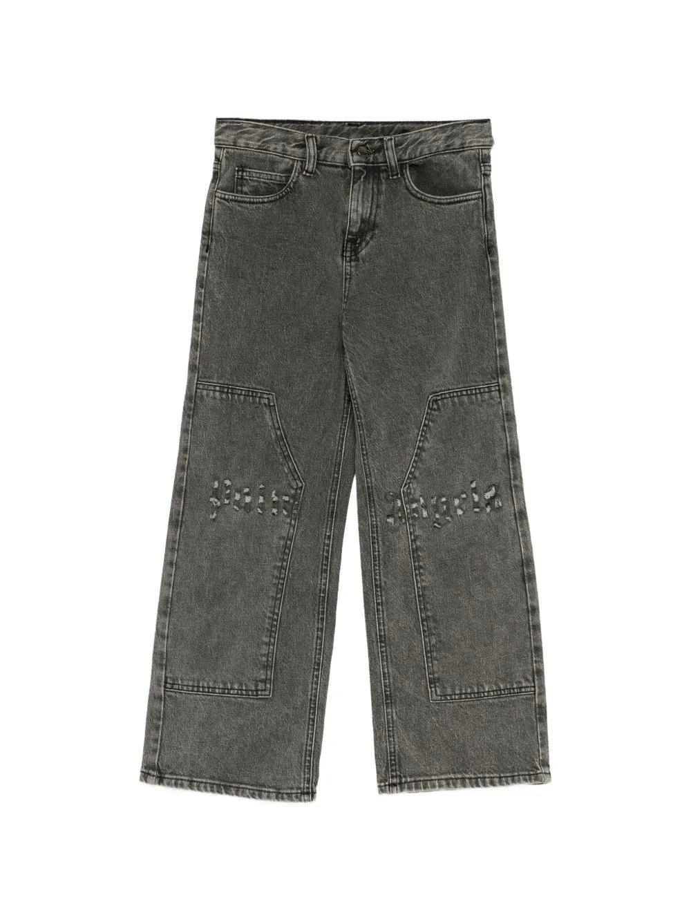 Logo Destroyed Jeans by Palm Angels Kids