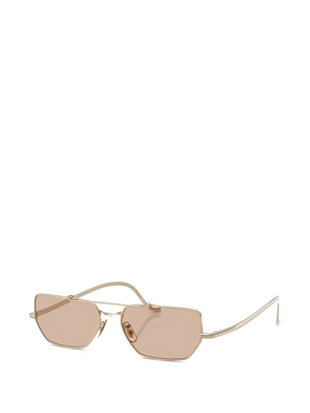 Geometric-Frame Titanium Sunglasses by Oliver Peoples
