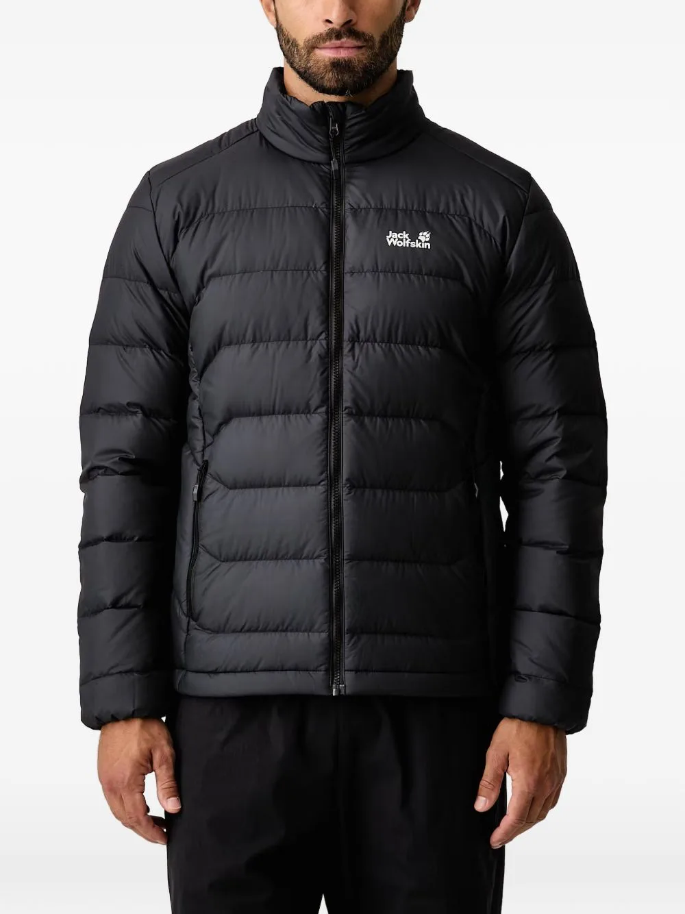Wild Pass Down Logo-Print Quilted Jacket by JACK WOLFSKIN