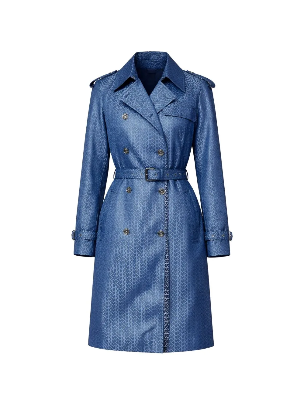 Logo-Pattern Belted Trench Coat by Michael Kors