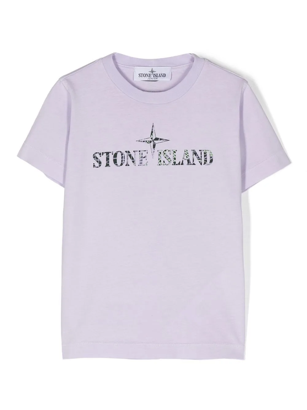 Logo-Print Cotton T-Shirt by Stone Island Junior