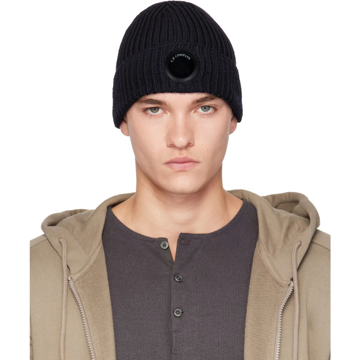 Extrafine Merino Wool Lens Beanie by C.P. Company