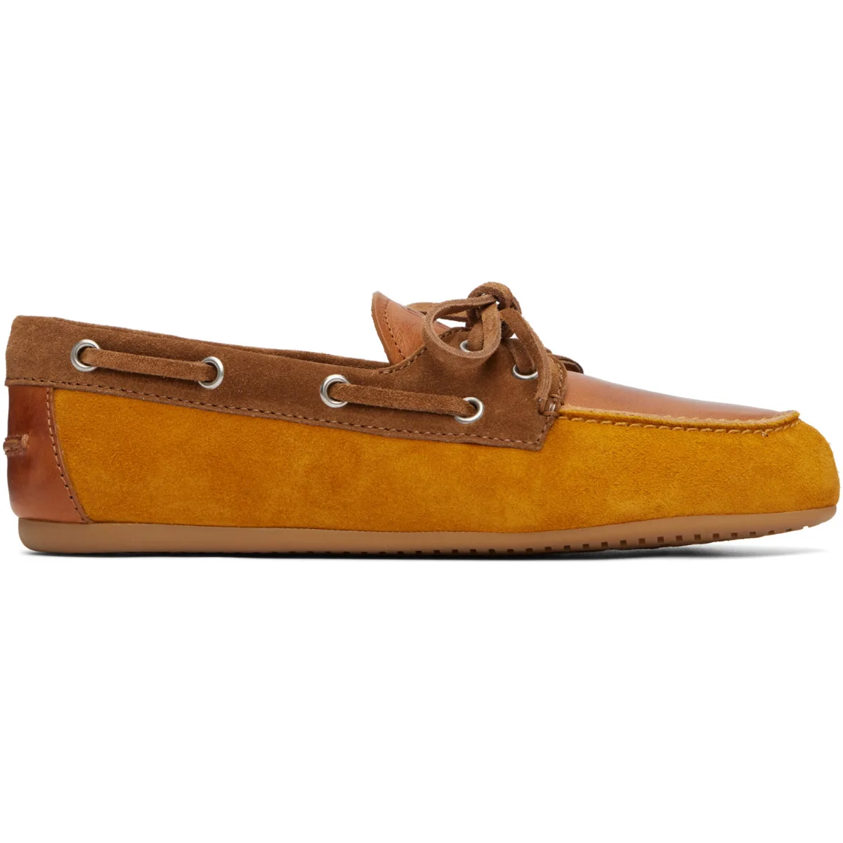 Faded Suede Deck Boat Shoes by Miu Miu