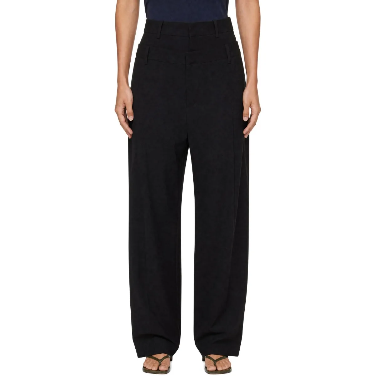 Wool Double Over Trousers by Off-White