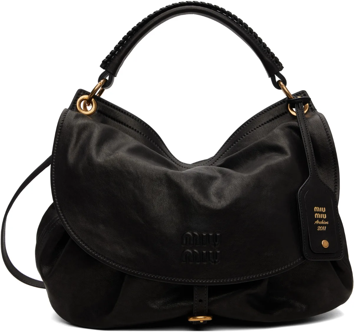 Rendez-Vous Leather Bag by Miu Miu