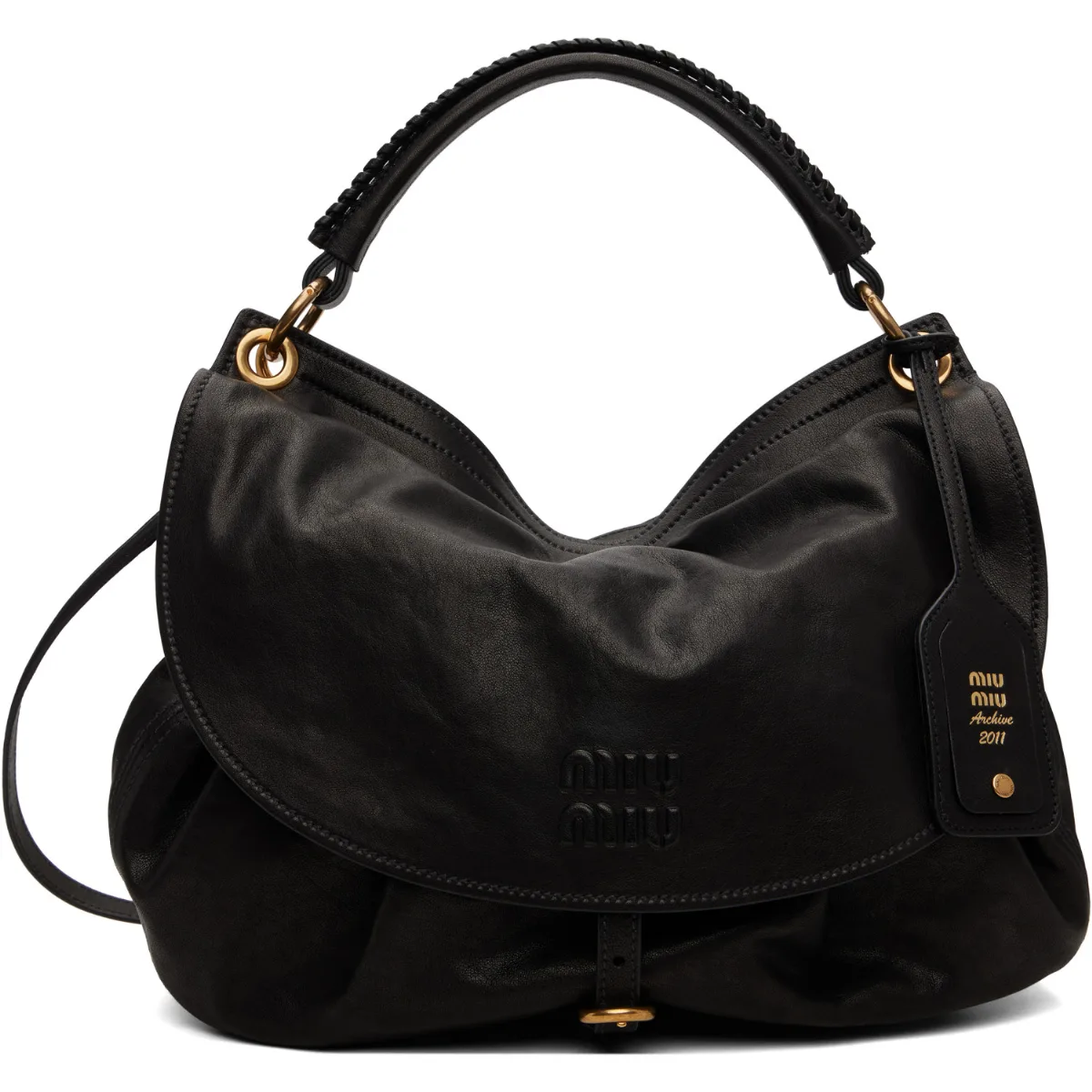 Rendez-Vous Leather Bag by Miu Miu