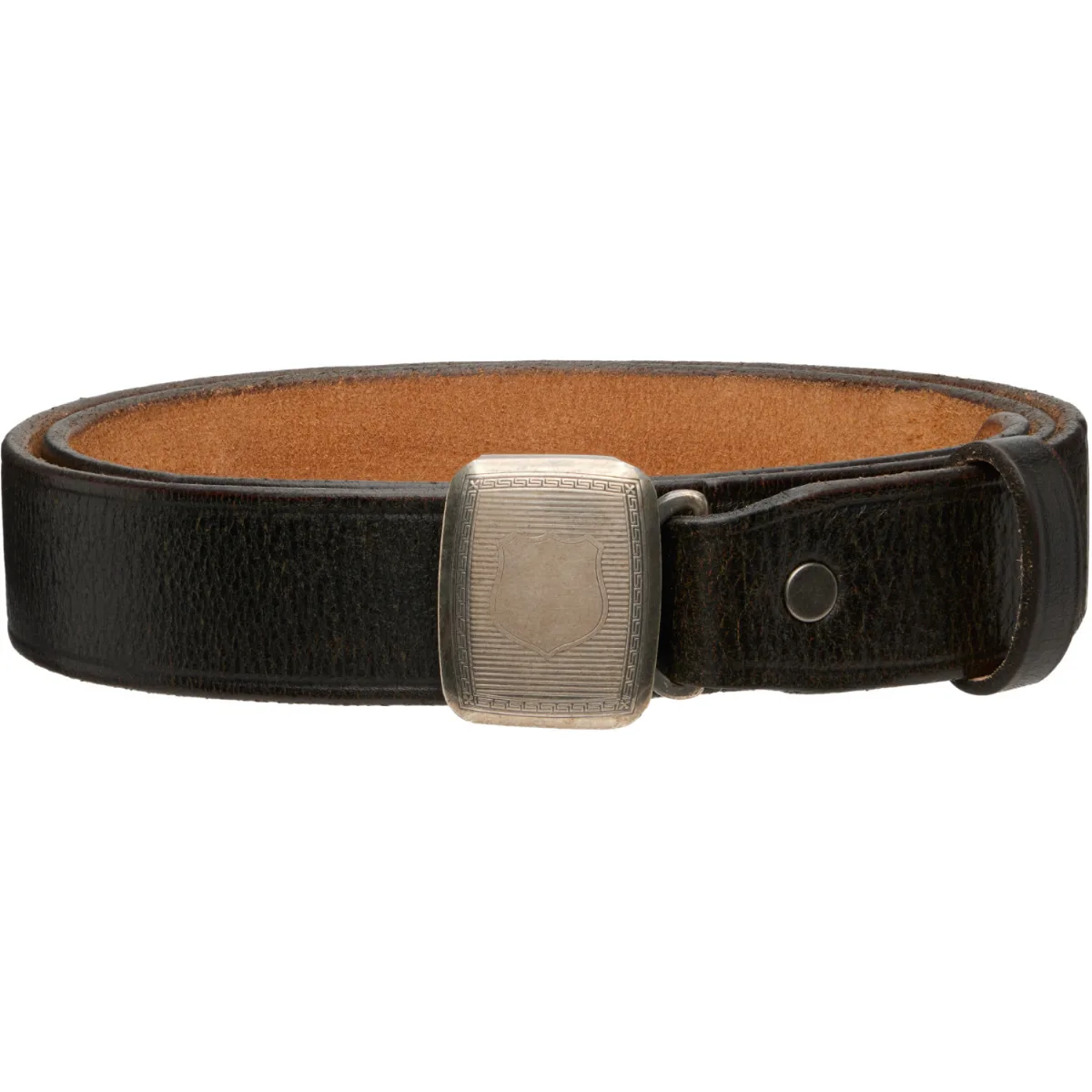 Slider-Buckle Leather Belt by RRL