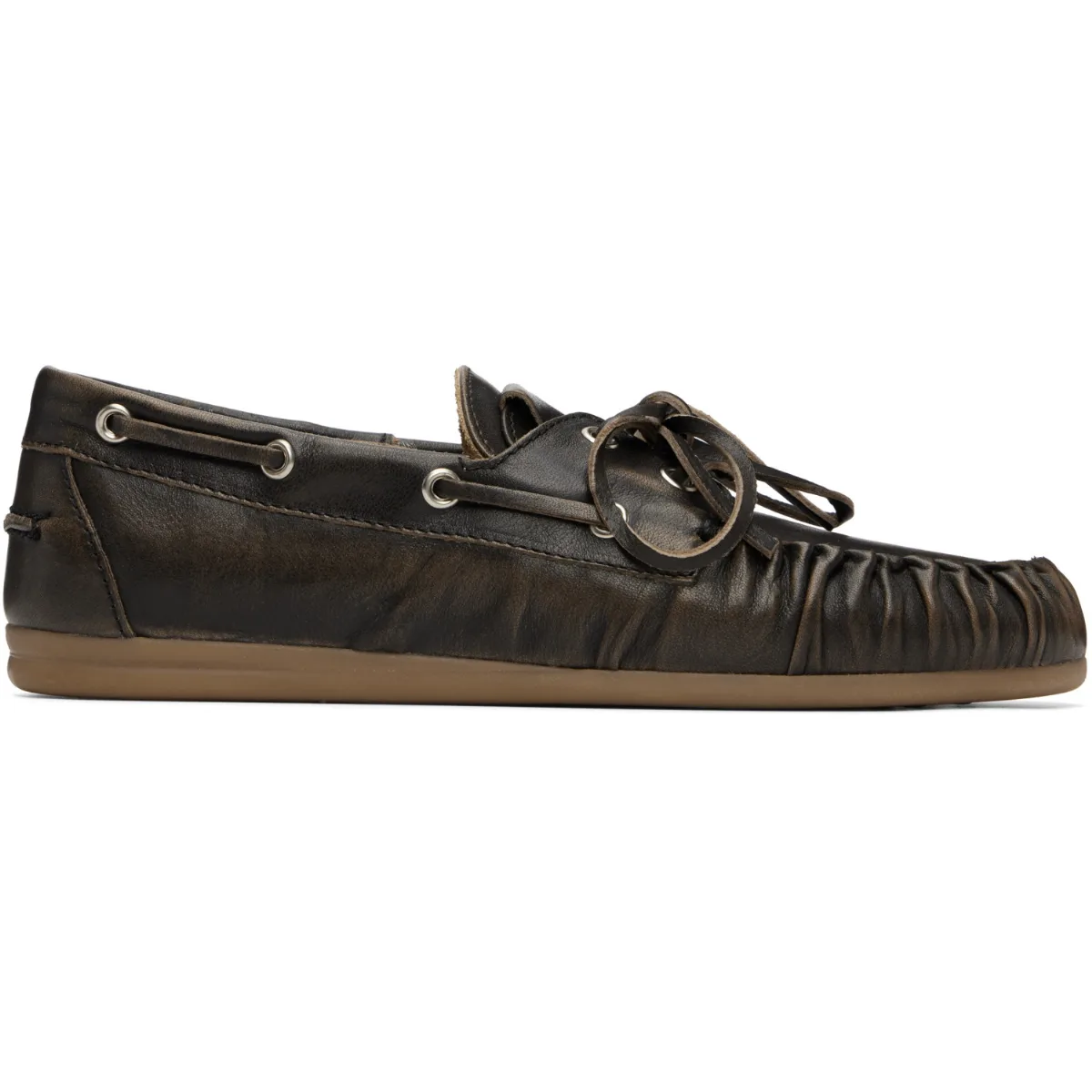 Rowan Vintage Effect Leather Boat Shoes