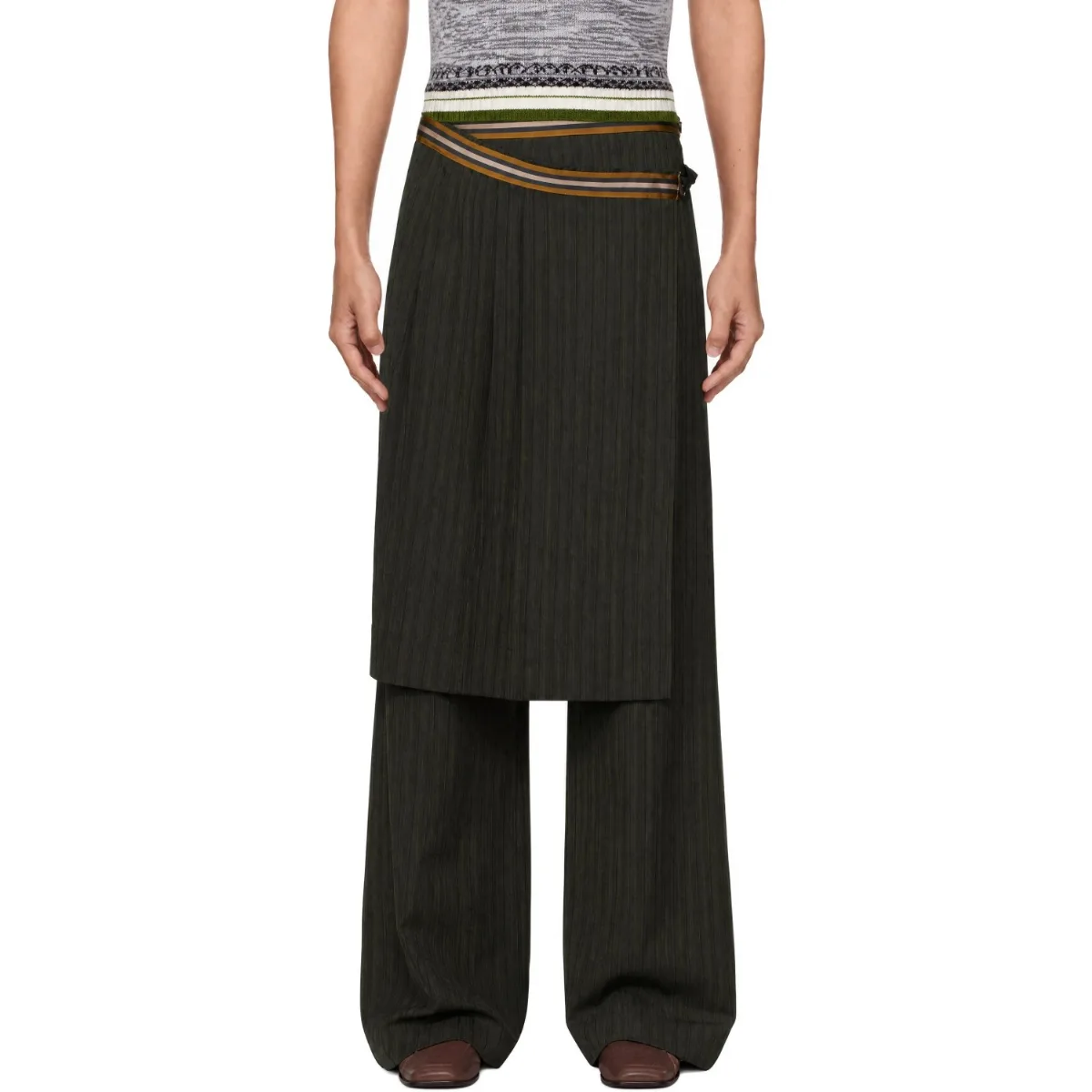Pleated Skirt Trousers by Dries Van Noten