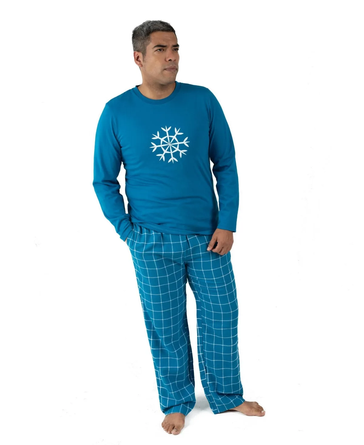2-Pieces Cotton Top and Flannel Pants Pajama Set by Leveret