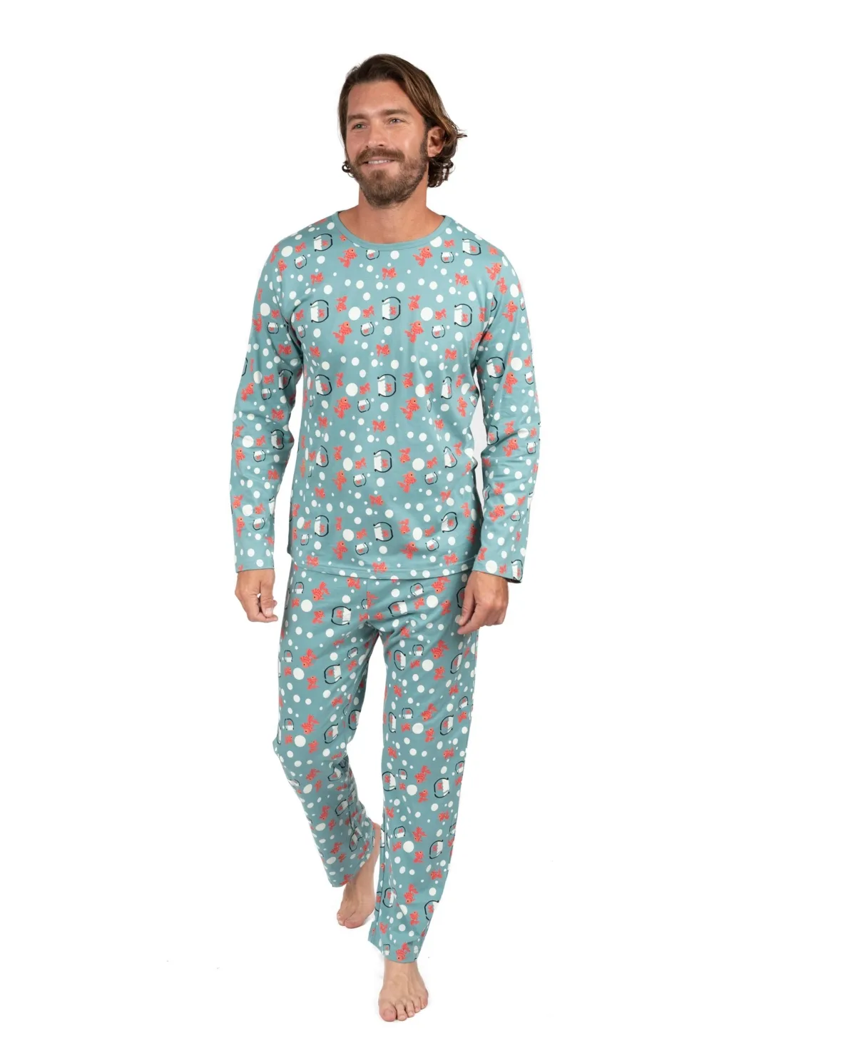 Matching Family Two Piece Cotton Long Sleeve Loose Fit Pajamas by Leveret