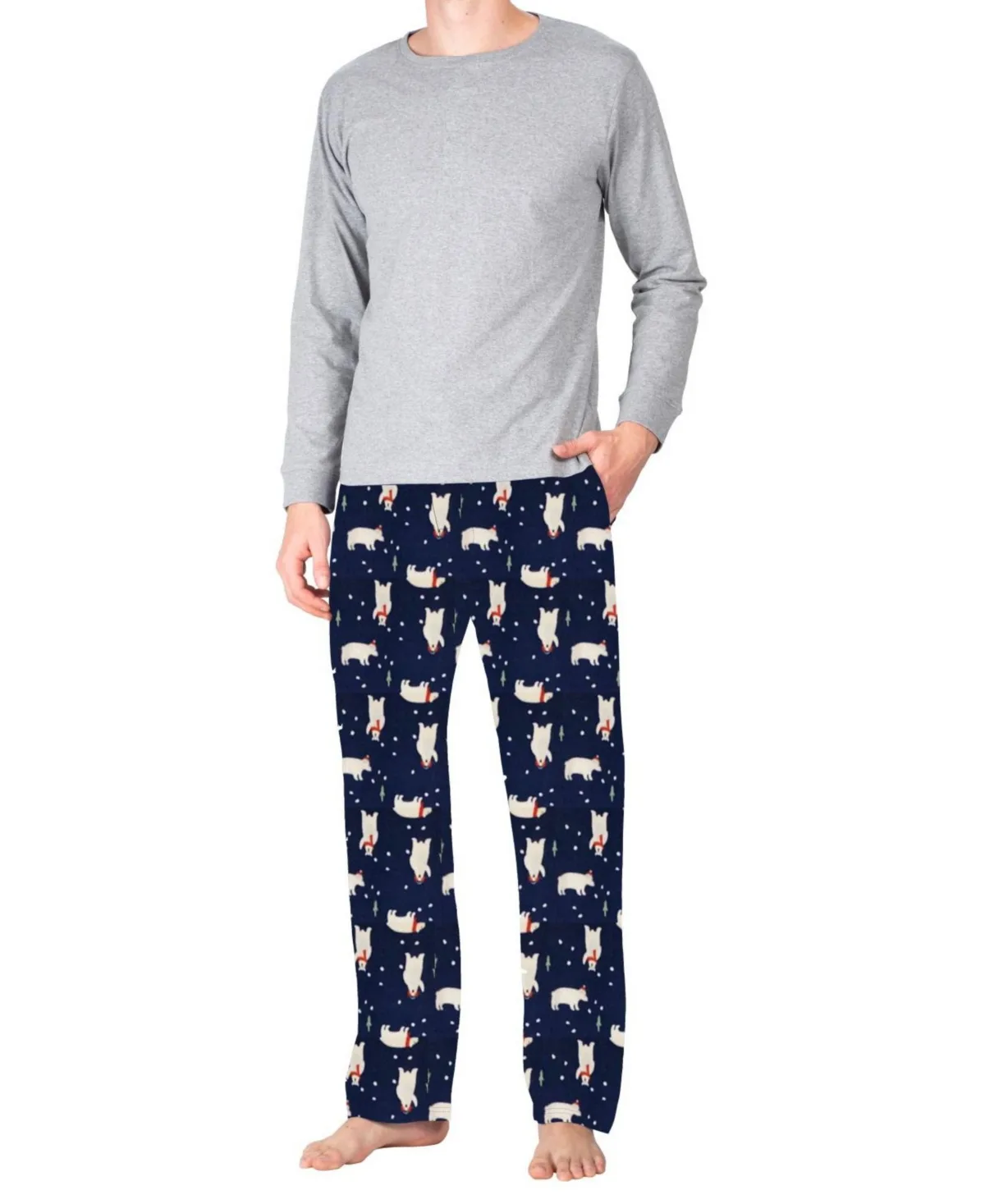 Crew Neck Fleece Pajama Set by Sleephero