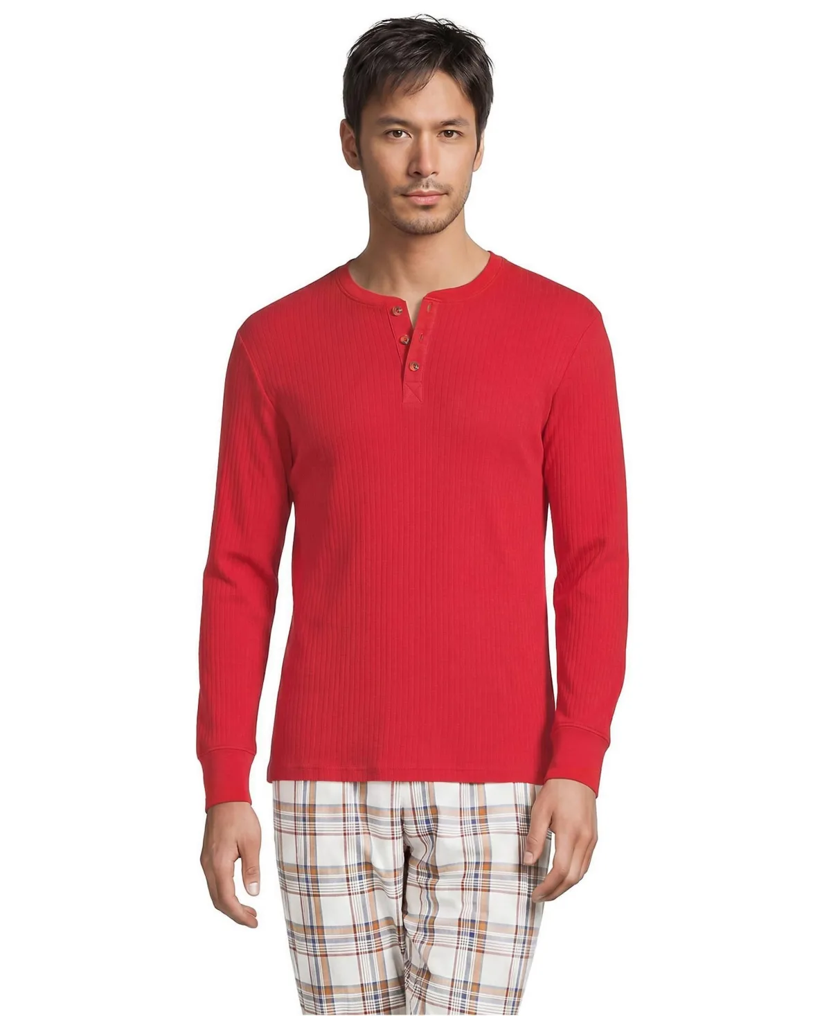 Knit Rib Pajama Henley by Lands' End