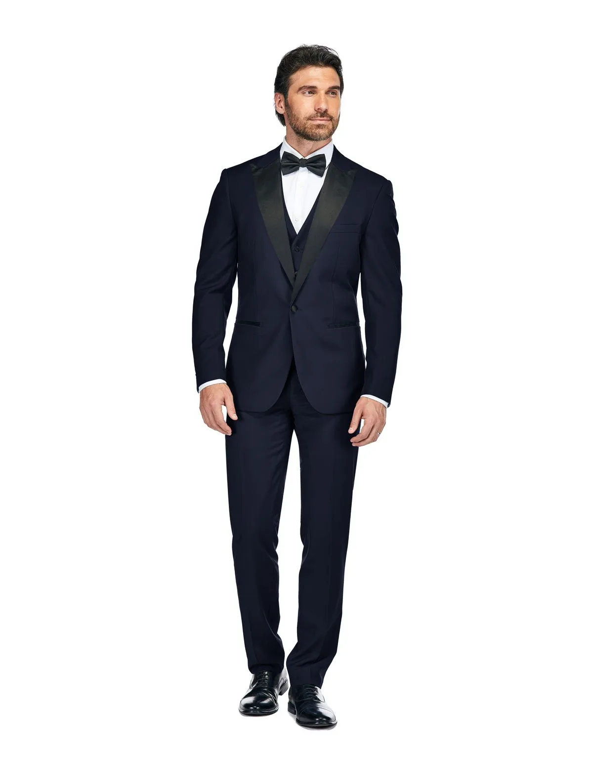3-Piece Slim Fit Tuxedo with Peak Lapel by Gino Vitale