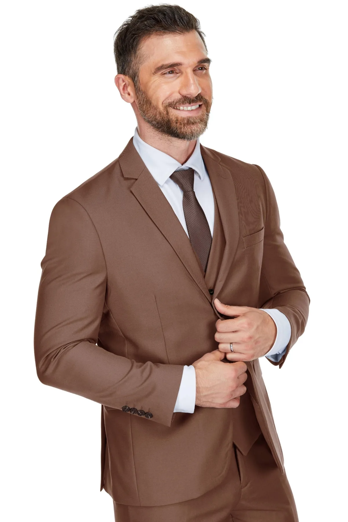 3-Piece Premium Vested Slim Fit Suit by Braveman