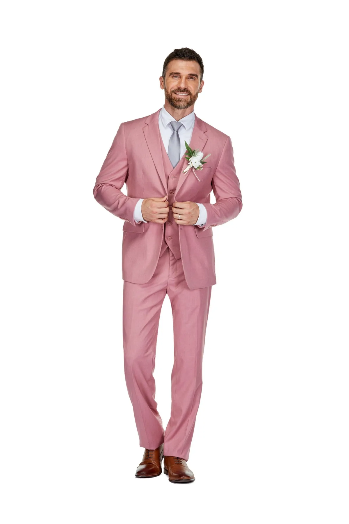 3-Piece Classic Fit Performance Stretch Suit by Braveman