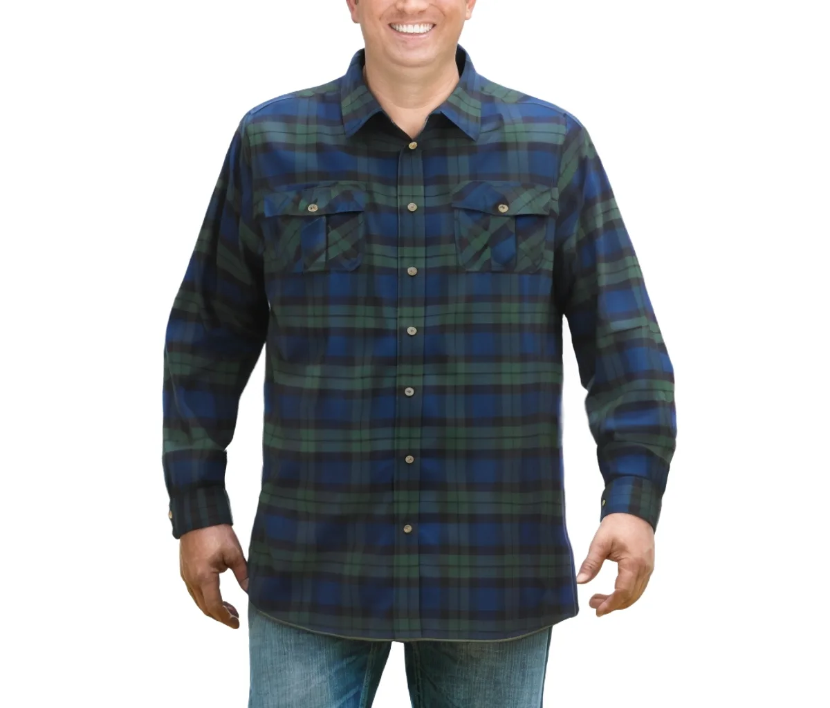 Signature Plaid Flannel Shirt by Kingsize