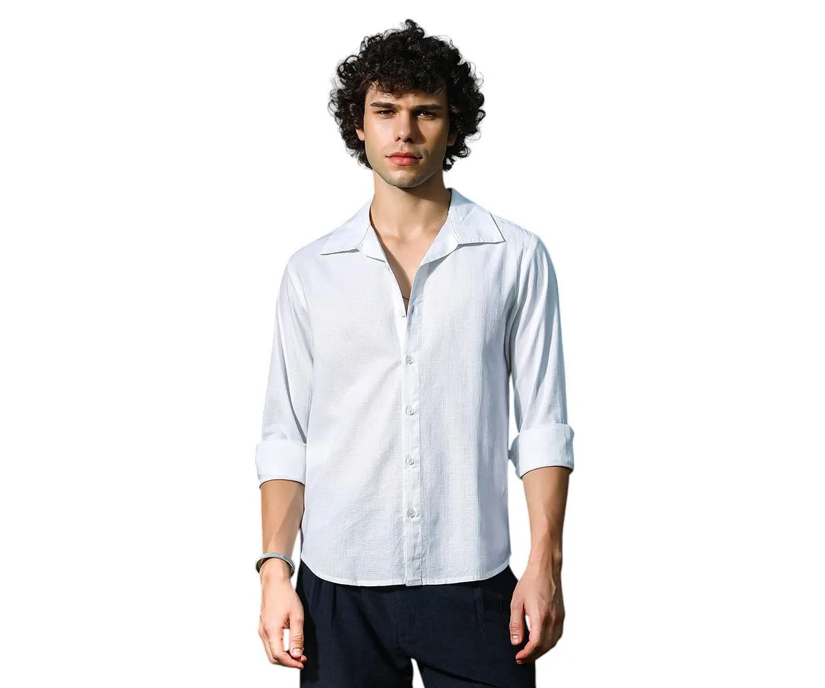 Solid Relaxed Shirt by Campus Sutra