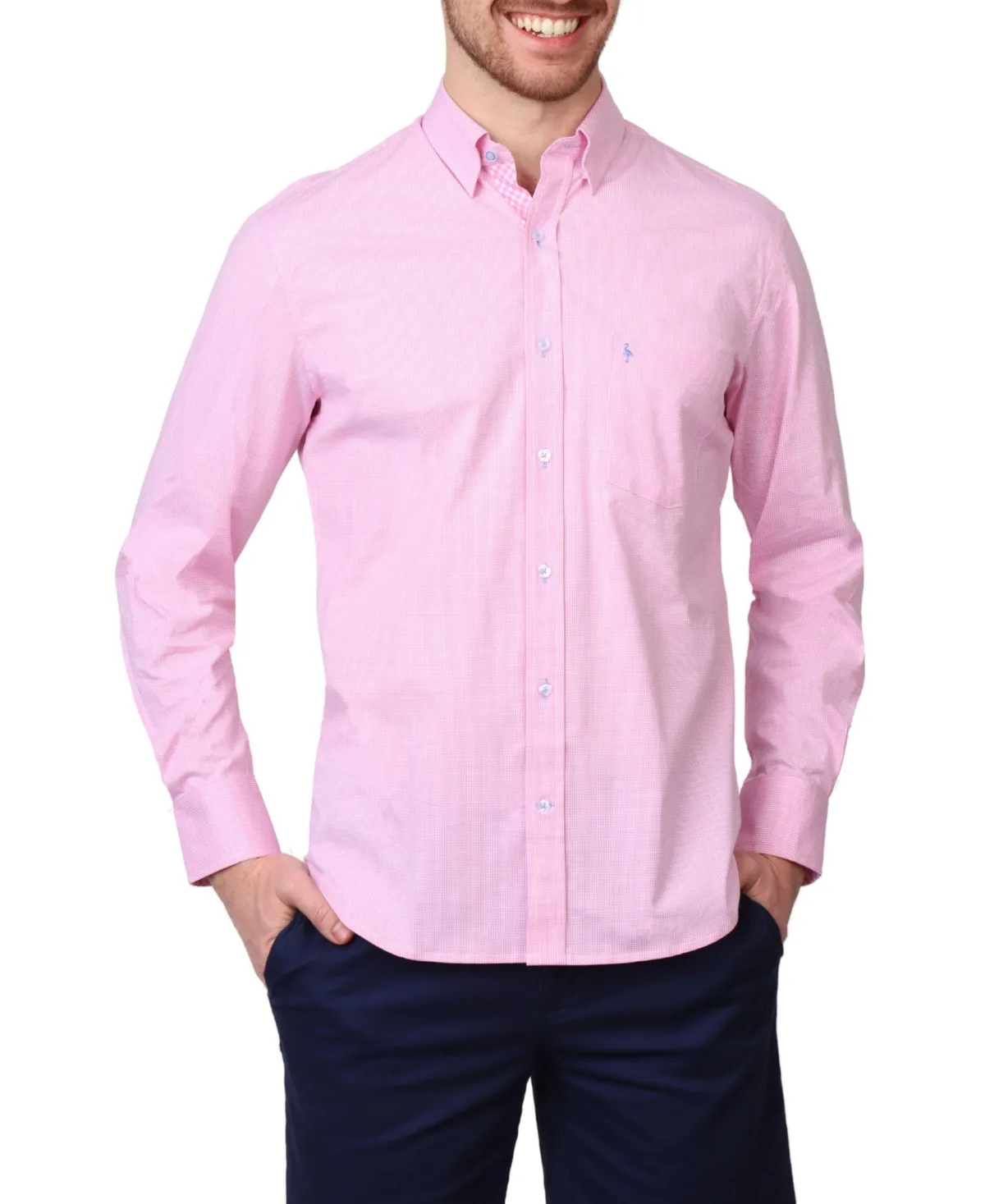 Signature Micro Gingham Long Sleeve Shirt by Tailorbyrd