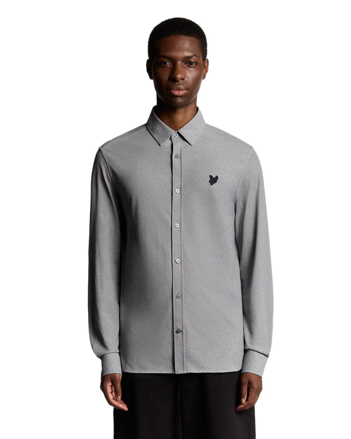 Jacquard Stripe Long Sleeve Shirt by Lyle & Scott