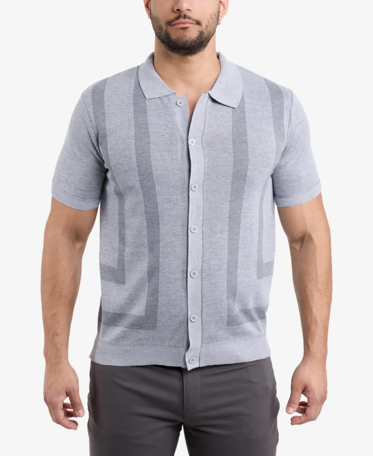 Button Down Short Sleeve Sweater by Spring + Mercer