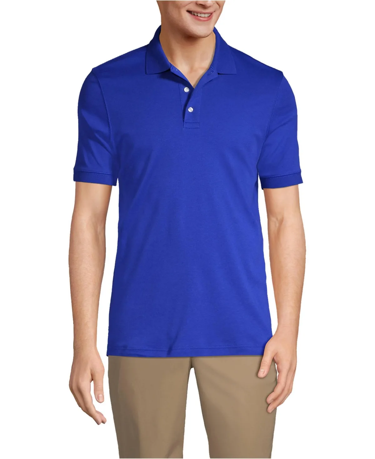 Short Sleeve Interlock Polo Shirt by Lands' End