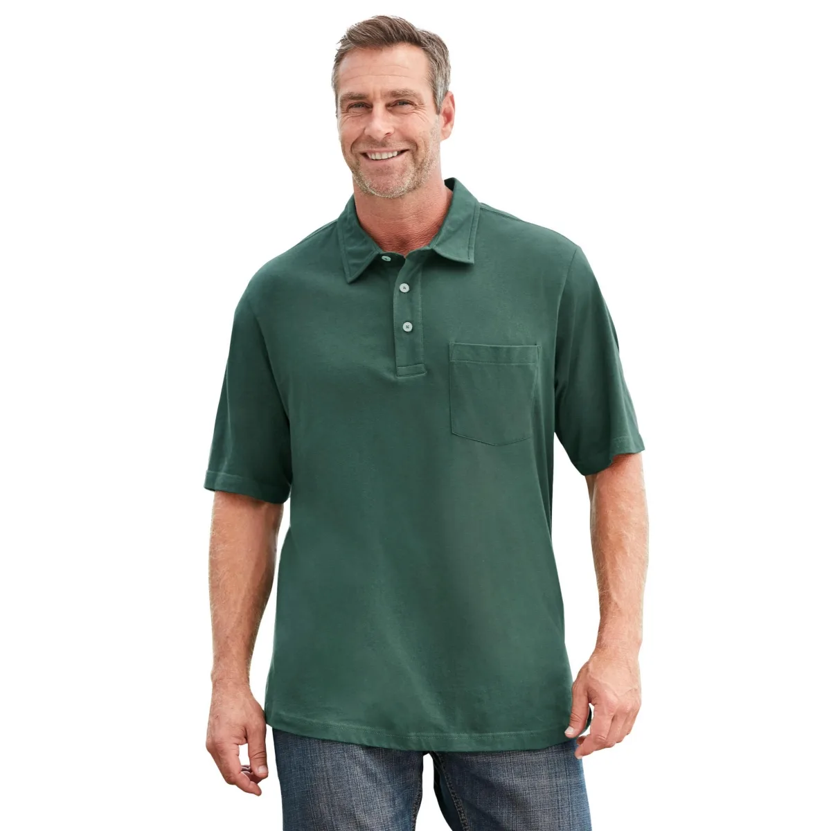 Shrink-Less Lightweight Polo by Kingsize