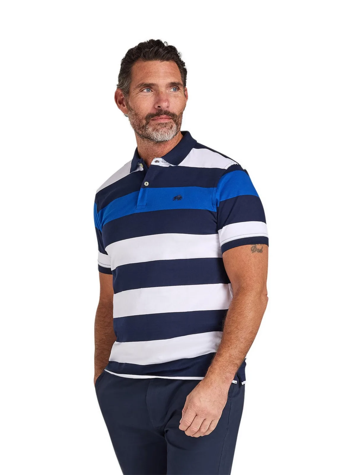 Jersey Contrast Panel Polo