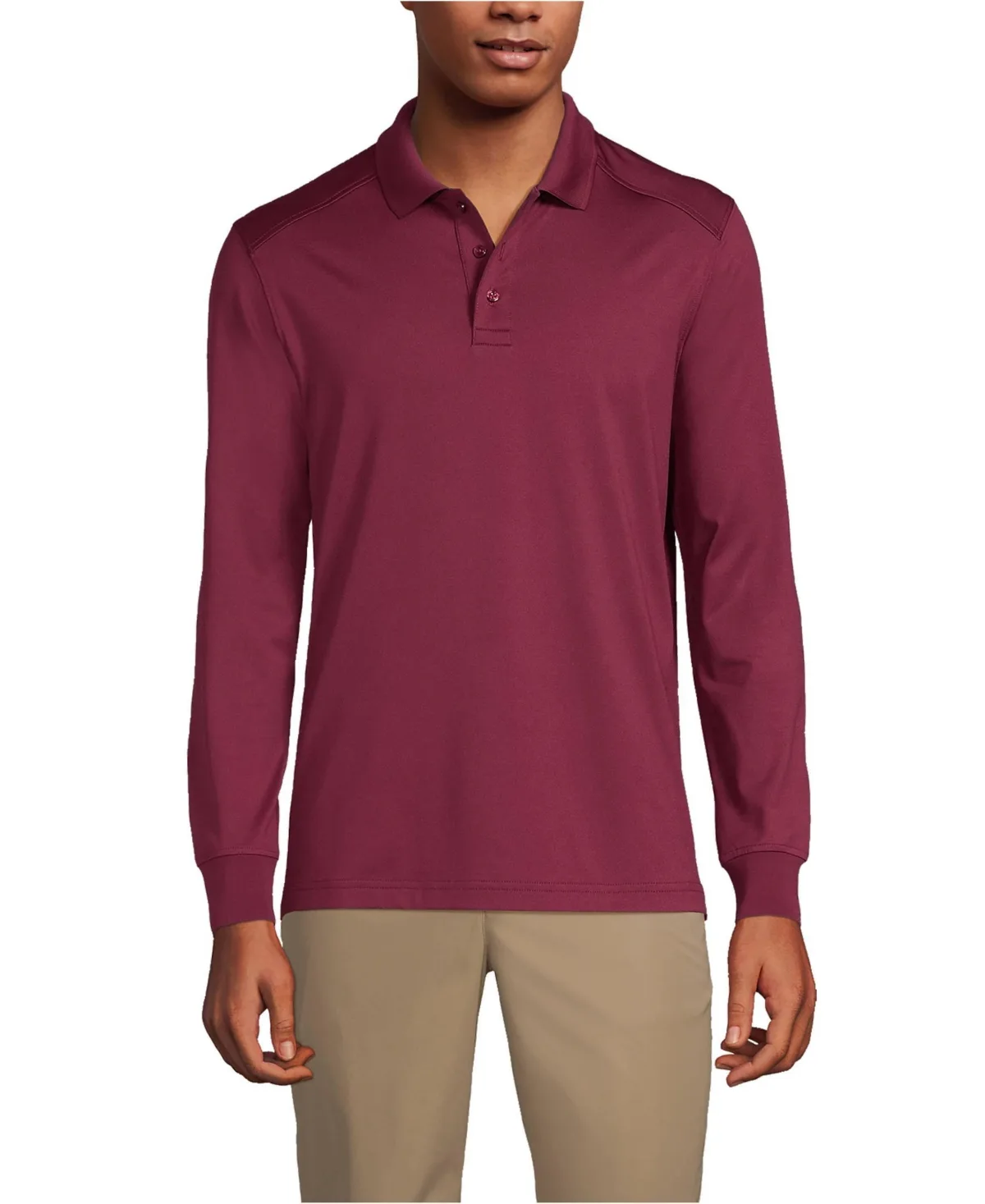 School Uniform Long Sleeve Rapid Dry Polo Shirt by Lands' End