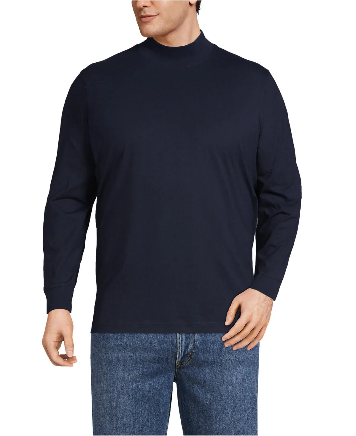 Super-T Mock Turtleneck Tee by Lands' End